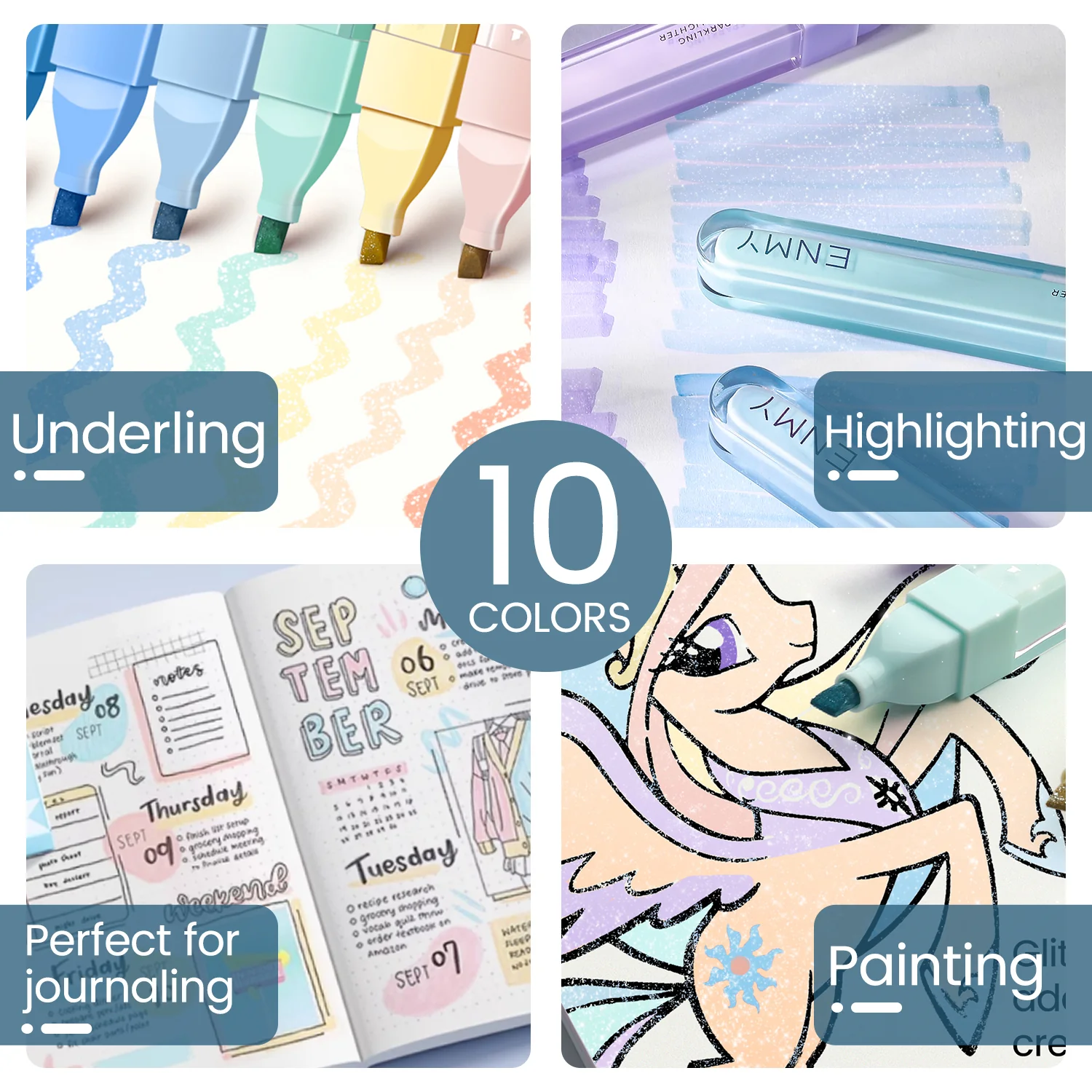 10 Colors Glitter Highlighter - Image 4