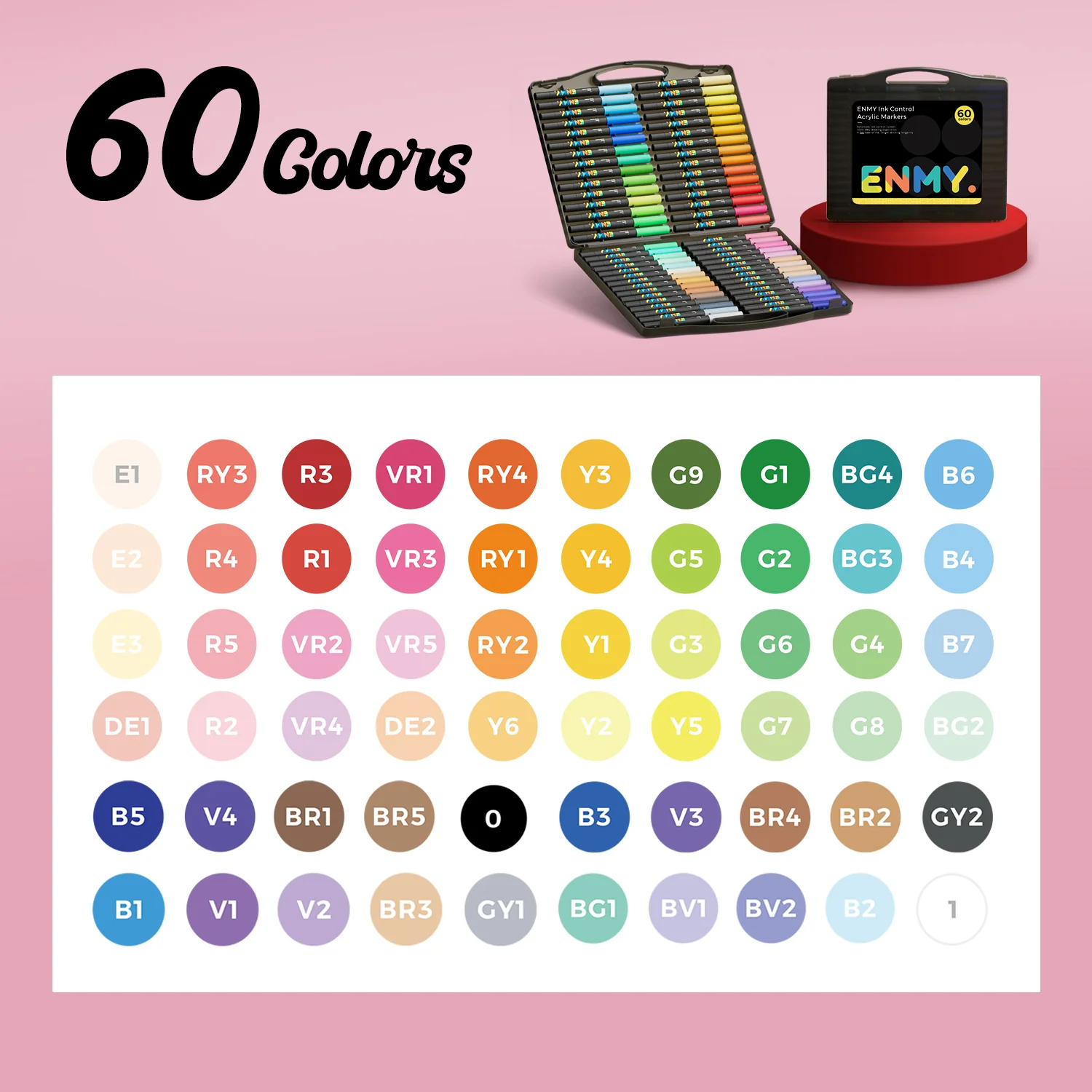 60 Colors Direct Liquid Acrylic Paint Marker Permanent, Fast-Drying for Rock, Canvas & Wood - Image 3
