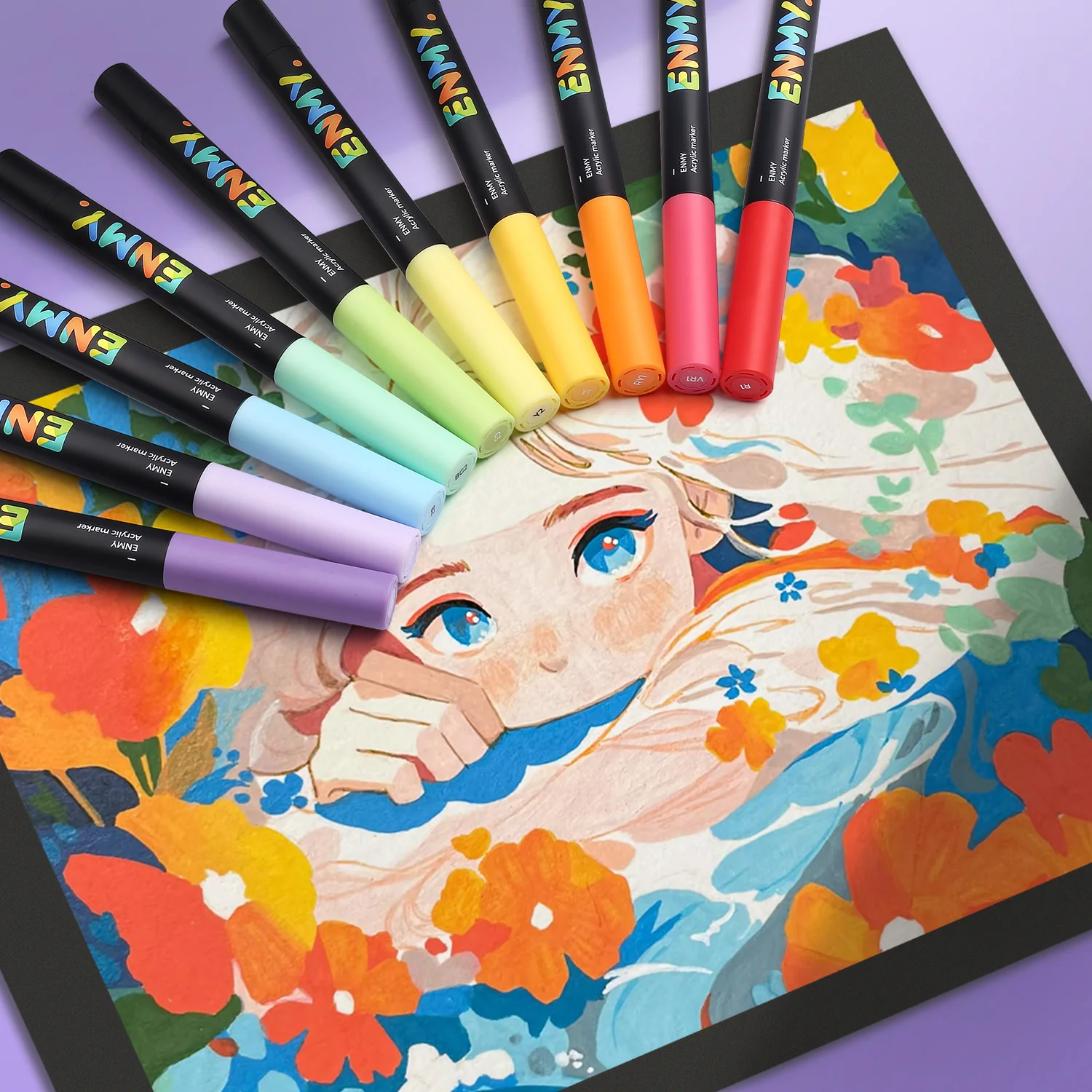 60 Colors Direct Liquid Acrylic Paint Marker Permanent, Fast-Drying for Rock, Canvas & Wood - Image 5